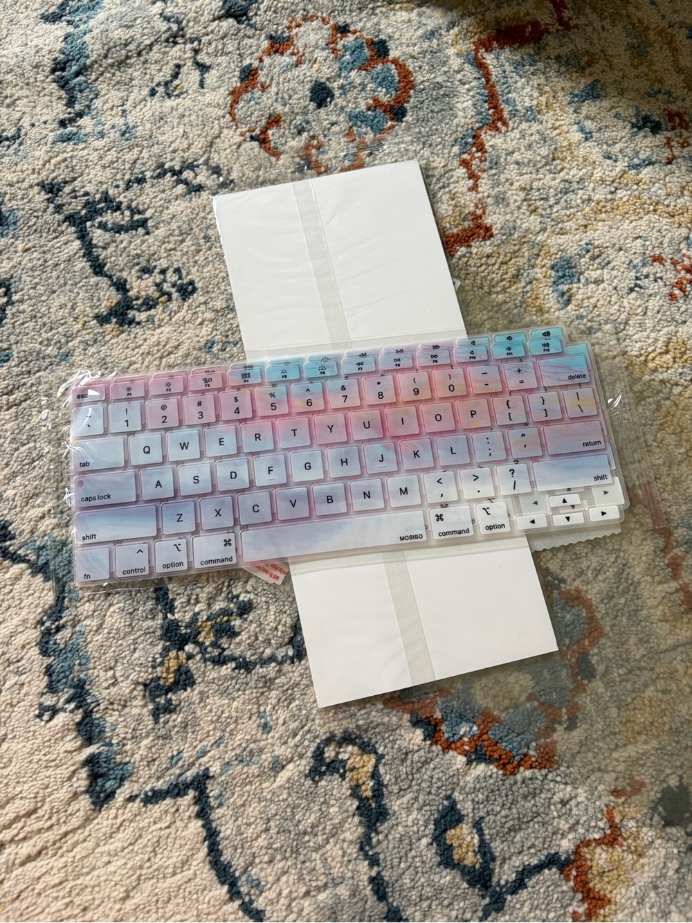 Pastel Ombre Silicone Keyboard Cover - Pink Blue Purple